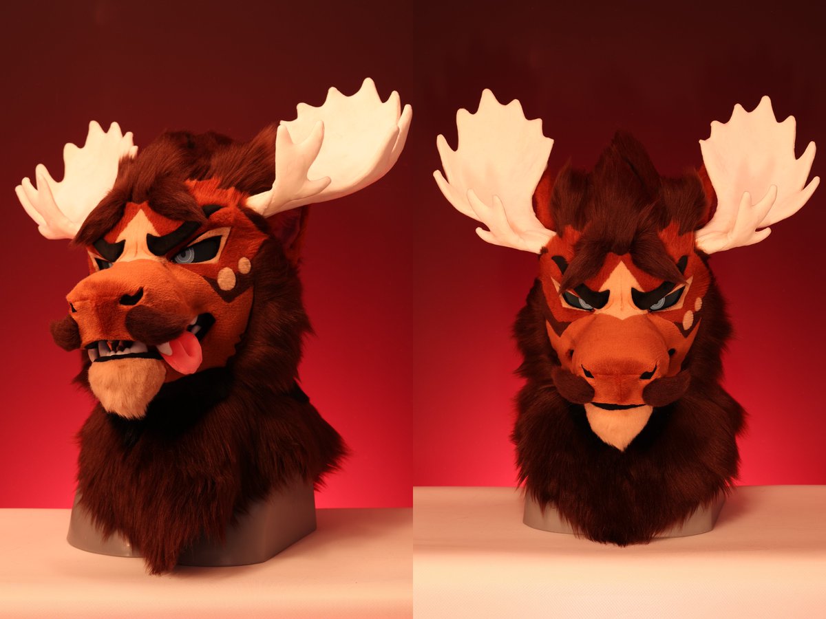 diffusemoose's tweet photo. Happy #FursuitFriday!

Let me introduce you to the newest member of the @kigurumikagetsu family, Diffuse Moose (weremoose form)!

I'm absolutely in love with his aggressive look! This is a dream come true for me. Thank you for your hard work!

#fursuit #fursuiter #FursuitBelly https://t.co/13lTdOiaCJ