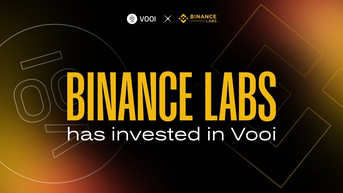 We believe VOOI is a breakthrough. And @BinanceLabs believes in us too.  Thrilled to announce that Binance Labs has invested in VOOI and supports  our vision to revolutionise perpetual trading. 🧵 on
