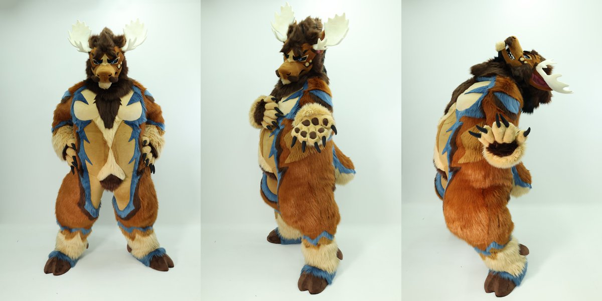 diffusemoose's tweet photo. Happy #FursuitFriday!

Let me introduce you to the newest member of the @kigurumikagetsu family, Diffuse Moose (weremoose form)!

I'm absolutely in love with his aggressive look! This is a dream come true for me. Thank you for your hard work!

#fursuit #fursuiter #FursuitBelly https://t.co/13lTdOiaCJ