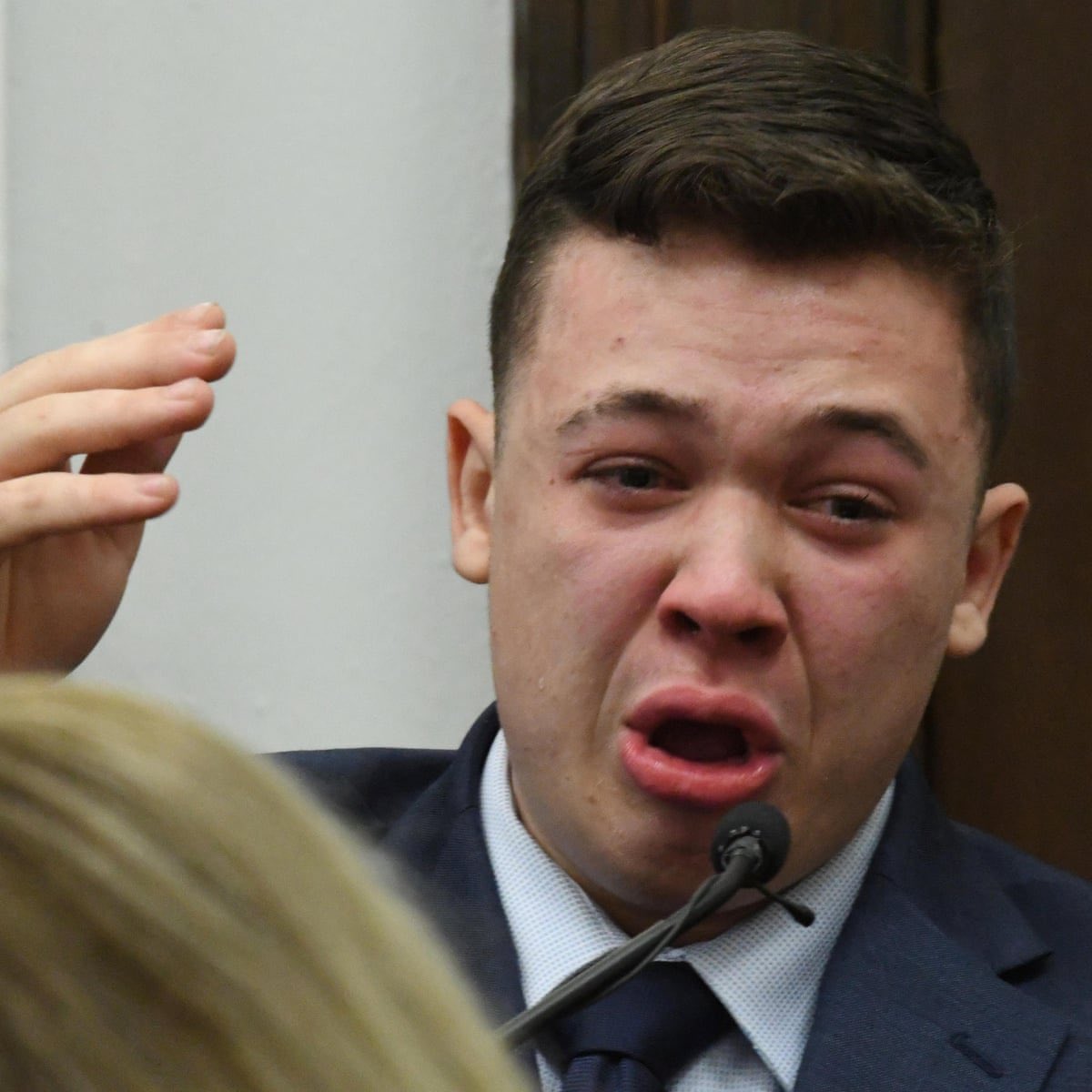 DreamLeaf5's tweet image. Right wingers are dunking on Tim Walz’ son for crying when this is their hero.