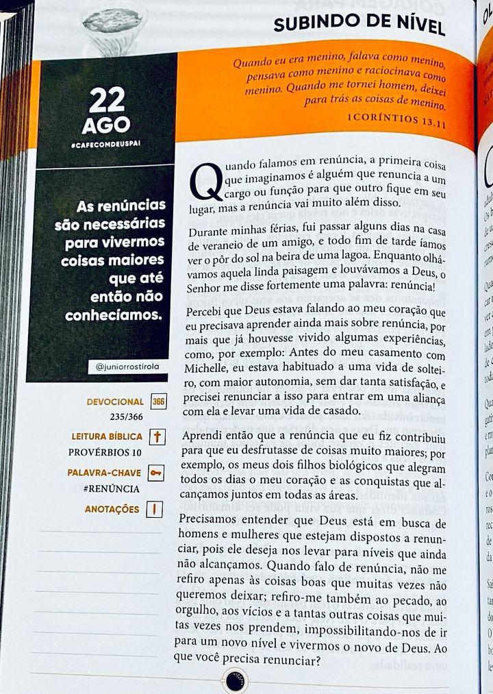 235 de 366… 📖✨

RENÚNCIA… 
“As RENÚNCIAS são NECESSÁRIAS para VIVERMOS coisas MAIORES que até então não CONHECÍAMOS...” 🤍🙏🏻
☕️✨