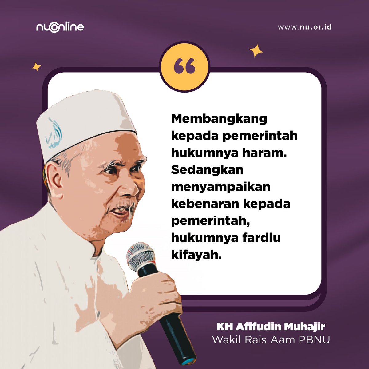 Pesan Penting Wakil Rais Aam PBNU ✨

"Membangkang kepada pemerintah hukumnya haram. Sedangkan menyampaikan kebenaran pada pemerintah, hukumnya fardhu kifayah." 

#NUOnline #KawalPutusanMK 
#KawalDemokrasiIndonesia