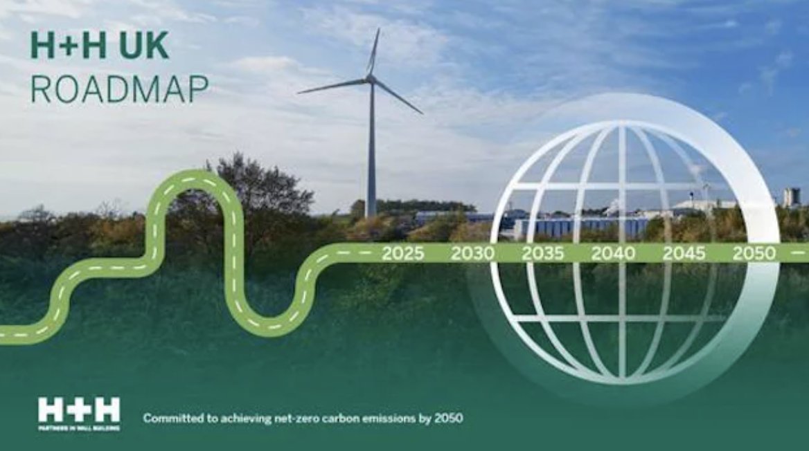 H+H's roadmap to achieving #NetZero #CarbonEmissions by 2050 ow.ly/GVuQ50T1U83 <a href="/CelconBlocks/">H + H UK Limited</a>   #GreenBuilding #ClimateAction
