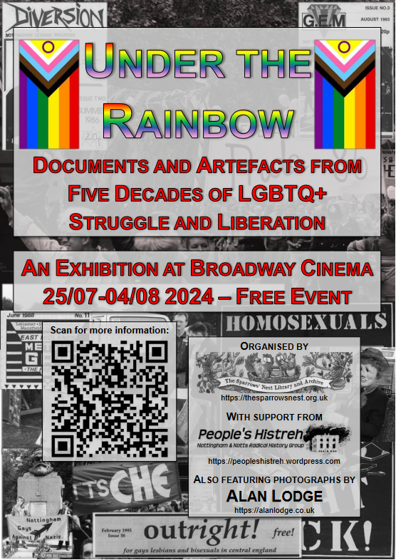 SparrowsNestLib's tweet image. Apologies for the delay, but we have just posted a report on our exhibition &apos;Under the Rainbow&apos;.
Many, many thanks to everyone who made the event such a success, especially to all @BroadwayCinema 
Read online post:
thesparrowsnest.org.uk/index.php/14-n…
Read as pdf:
thesparrowsnest.org.uk/collections/Un…