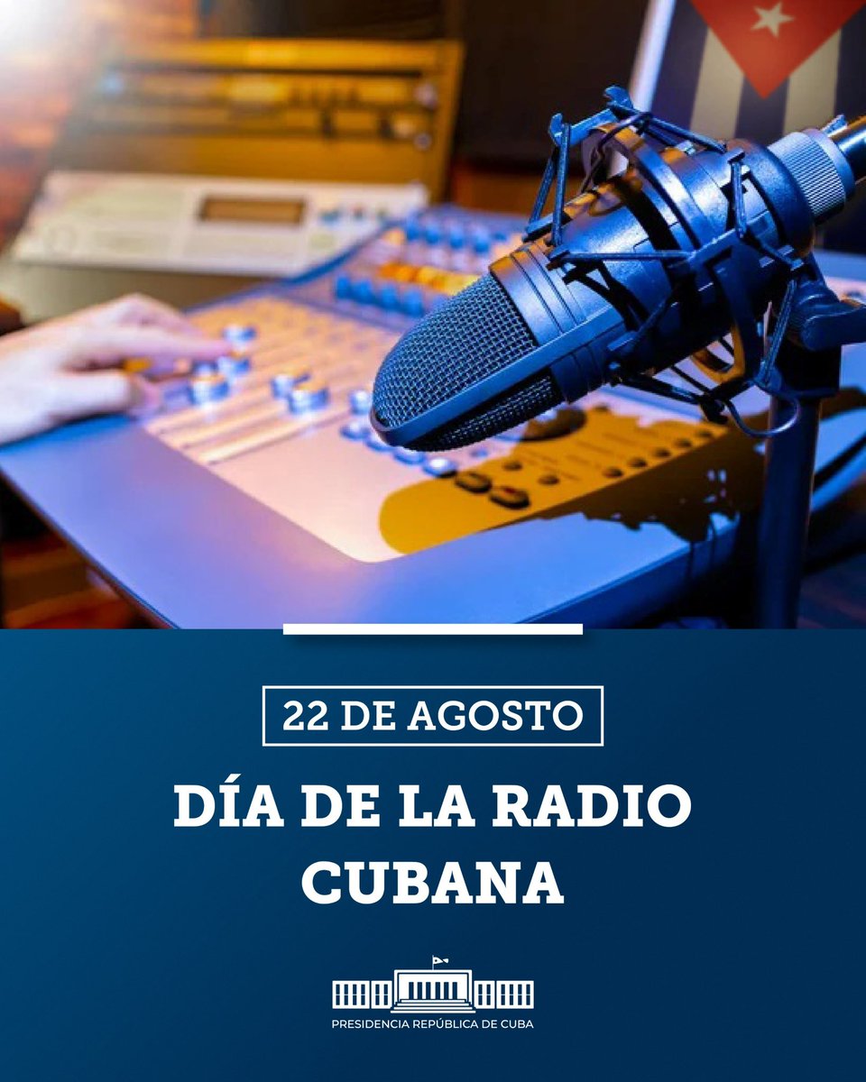 En el día de la #RadioCubana, centenaria fuerza que sigue siendo fundamental en el vital ejercicio de la comunicación, felicitaciones a todos los radialistas del país, con el abrazo sincero de alguien que siempre se ha sentido colega de ustedes.