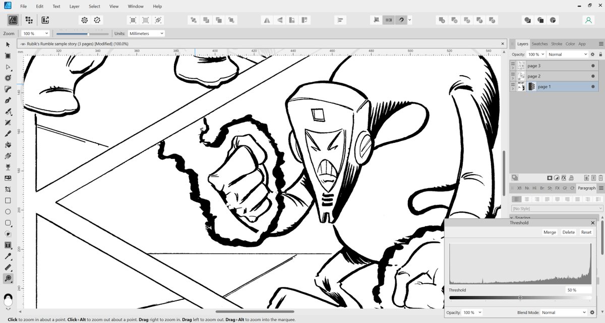 Affinity's tweet image. "The Affinity suite has become my go-to tool for comic book creation" – read our interview with graphic artist @jdotcartoons. He chats about his inspirations and process for producing printed comics 👉 affin.link/38x9

#AffinityDesigner #AffinityPublisher #comicbooks