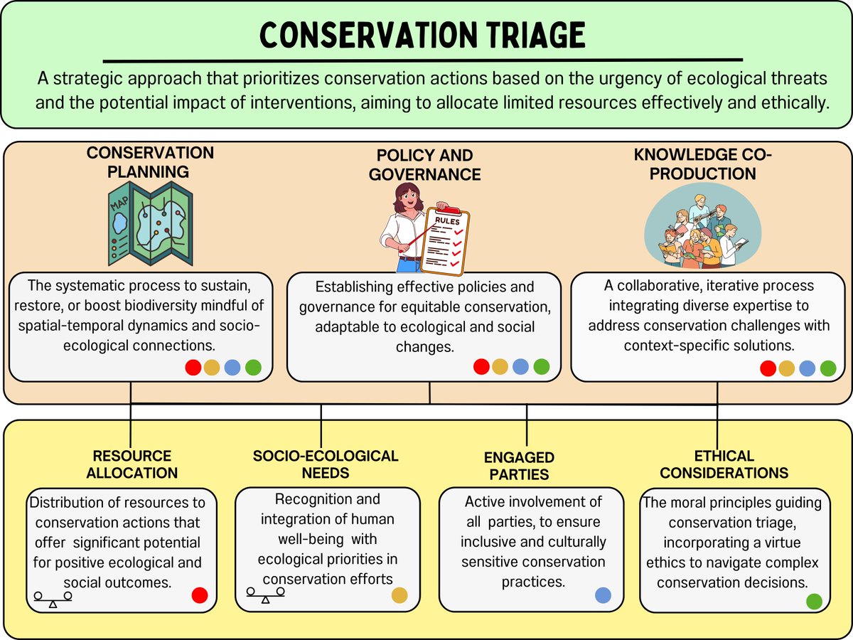 Discover this innovative #ConservationTriage framework! 🌏

This perspective outlines a structured, ethical, and inclusive approach for urgent #Biodiversity protection. Learn strategies for effective resource allocation and ethical decision-making 📚

🔗 doi.org/10.1111/1365-2…