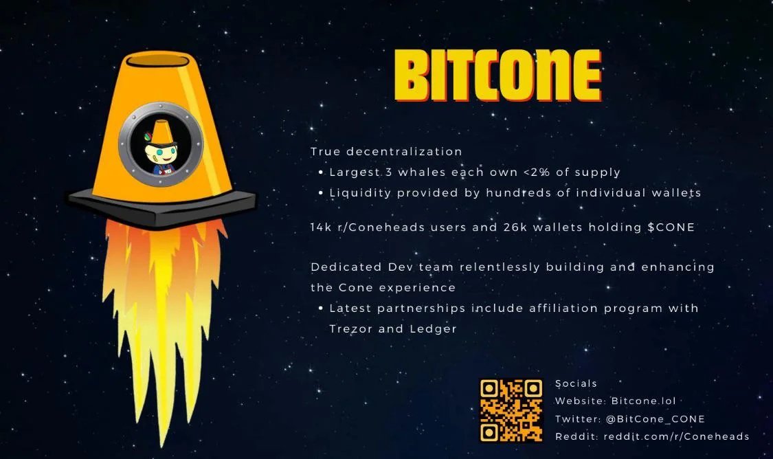 Join r/ConeHeads on reddit to learn more about and earn some BitCone!
$Cone
<a href="/BitCone_CONE/">BitCone (CONE)</a>