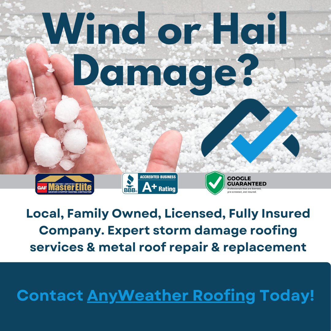 Dealing with storm damage? Contact the Northern Kentucky and Cincinnati area's roofing experts - AnyWeather Roofing - anyweather.com/roofing/hail-d…