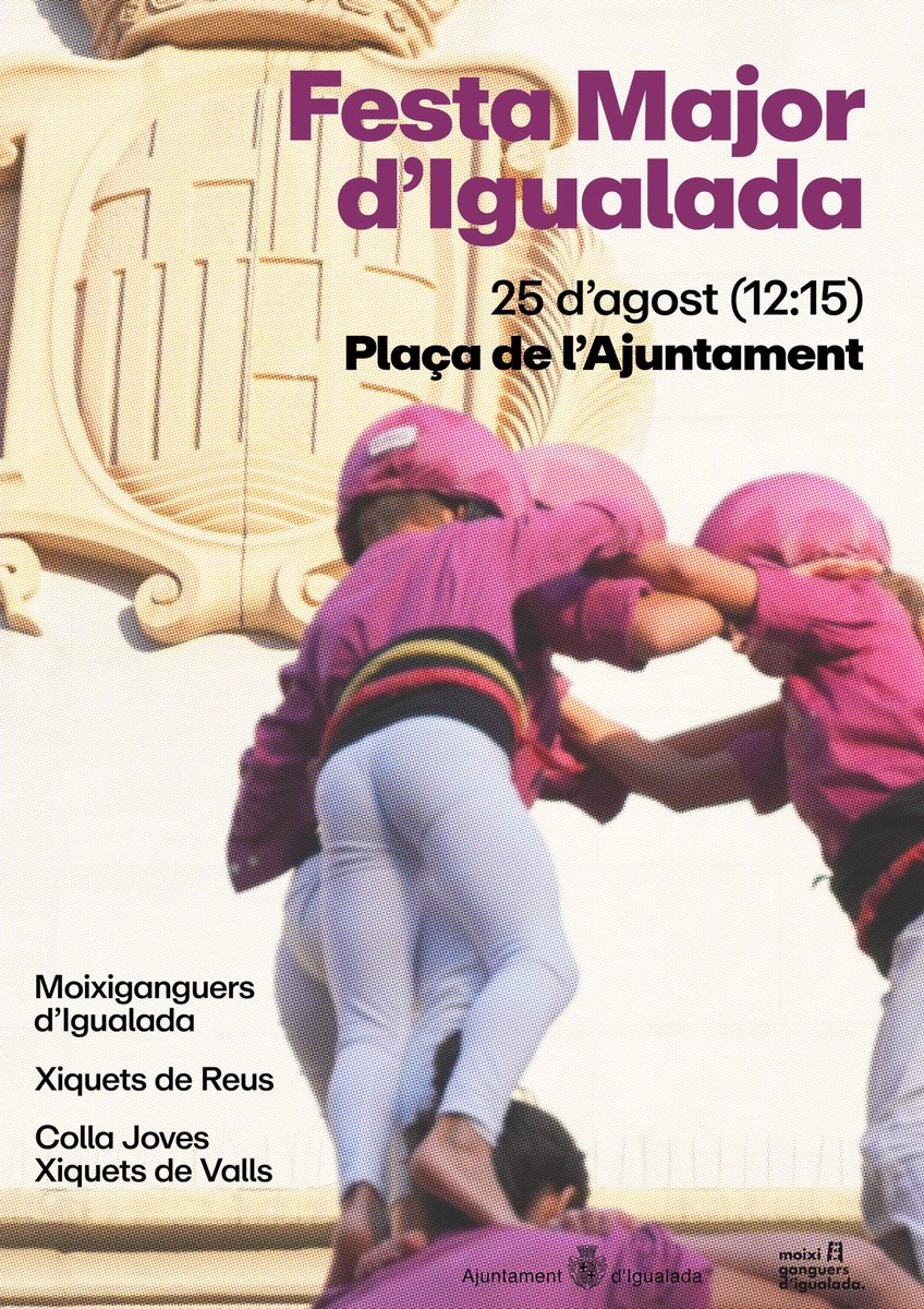 moixiganguers's tweet image. FESTA MAJOR D'IGUALADA 🎆

Cada cosa, al seu lloc.

👉🏻 Aquest diumenge a les 12:15h actuem a la plaça de l'Ajuntament amb @JovesValls i @xiquets. Volem veure la plaça plena.

Apunteu-vos a l'app 📲
#quisembrarecull #castells