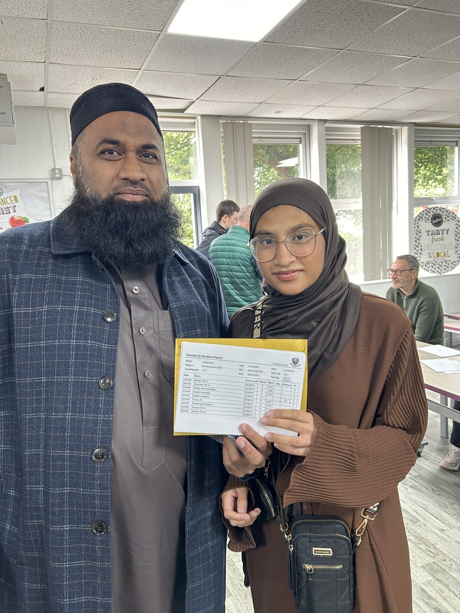 Congratulations to Sadiya who achieved 7 Grade 9s and 2 Grade 8s today! 
You are a ⭐️