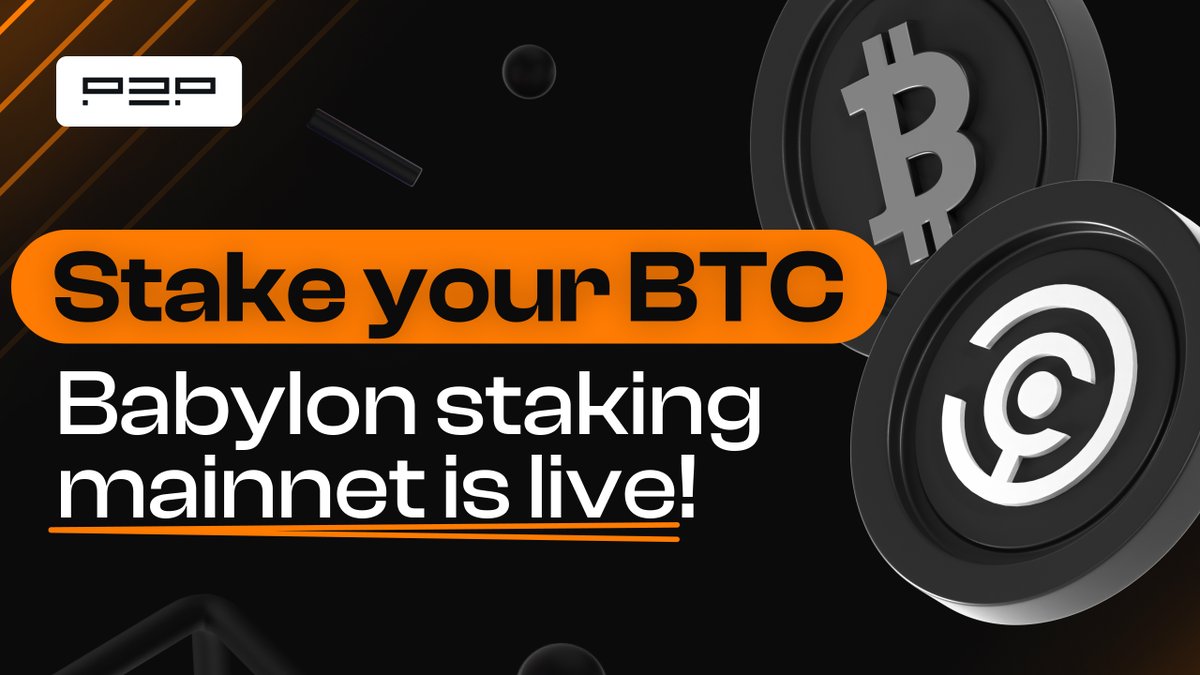 The @babylonlabs_io BTC staking is live. 👇🏻 Your links, start earning  rewards on Bitcoin: Babylon site: https://t.co/6tIK1kNGRv (choose P2P as  your FP) Staking via @StakingRewards app: https://t.co/VRKee3MBJR Read our  🧵 for a