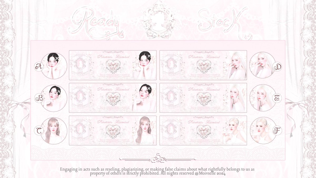 moivselle's tweet image. 𖹭  ──   𝅄 ˚   ꮺ help RT Thankyou.

hi halo gla bawa 18 layout coquette ready stock yang bisa di take sekarang juga via DM ya. Price sudah ada di Alt ya. mari jajan 🦭

#zonauang #zonaba #zonajajan