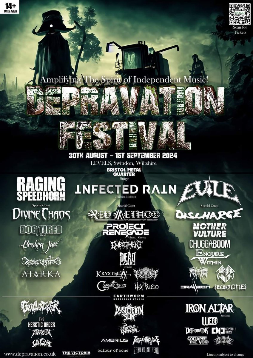 KRYSTHLA (@krysthlaband) on Twitter photo 1 week to go until we unleash hell at <a href="/Depravationfest/">Depravation Festival</a> where we'll be playing some old classics as well as ripping your heads off with some NEW brutality from our latest album "The River"! 🔥💀🔥
We're playing on Saturday 31st August at 4.10pm on the main stage - BE THERE!🤘 1 week to go until we unleash hell at <a href="/Depravationfest/">Depravation Festival</a> where we'll be playing some old classics as well as ripping your heads off with some NEW brutality from our latest album "The River"! 🔥💀🔥
We're playing on Saturday 31st August at 4.10pm on the main stage - BE THERE!🤘