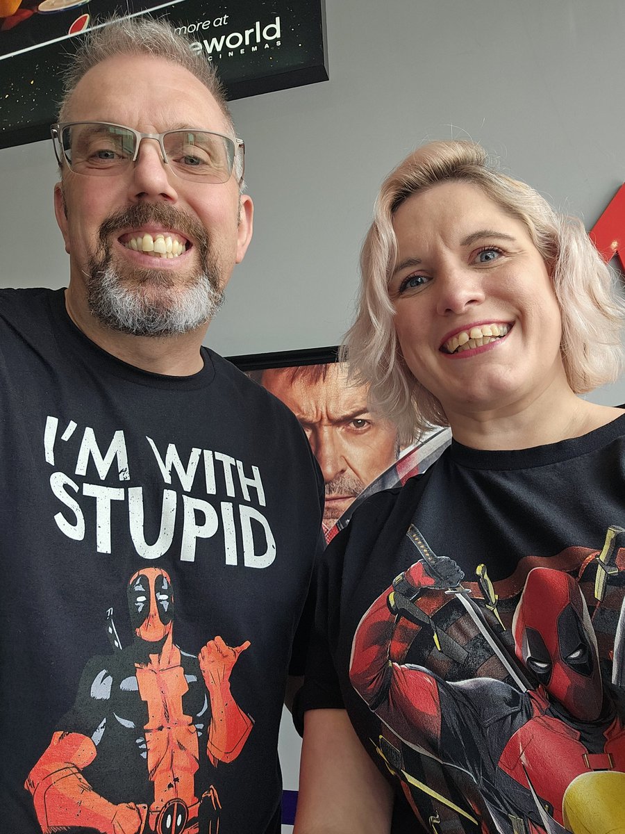 Rebecca Street ๐๐ฆ๐ซ๐ (@dobbs_rebecca) on Twitter photo Cinema trip to see Deadpool & Wolverine.. Fantastic film, It made me laugh.. It's definitely worth a watch.. Hope they make more!! I'm not sure why my husband is trying to say with his T-shirt!! ๐คทโโ๏ธ๐คฆโโ๏ธ xx #DeadpoolAndWolverine <a href="/RealHughJackman/">Hugh Jackman</a> <a href="/VancityReynolds/">Ryan Reynolds</a> Cinema trip to see Deadpool & Wolverine.. Fantastic film, It made me laugh.. It's definitely worth a watch.. Hope they make more!! I'm not sure why my husband is trying to say with his T-shirt!! ๐คทโโ๏ธ๐คฆโโ๏ธ xx #DeadpoolAndWolverine <a href="/RealHughJackman/">Hugh Jackman</a> <a href="/VancityReynolds/">Ryan Reynolds</a>