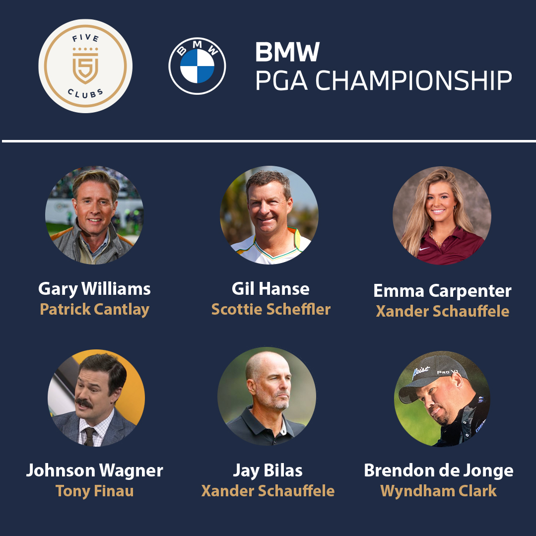 5ClubsGolf's tweet photo. The final push for East Lake starts today and our picks for the @BMWchamps have a lot of familiar faces.
@Garywilliams1Up | @johnson_wagner | @BrendonDeJonge | @emmmacarpenter | @JayBilas | #GilHanse https://t.co/Tz7kOfEpjz