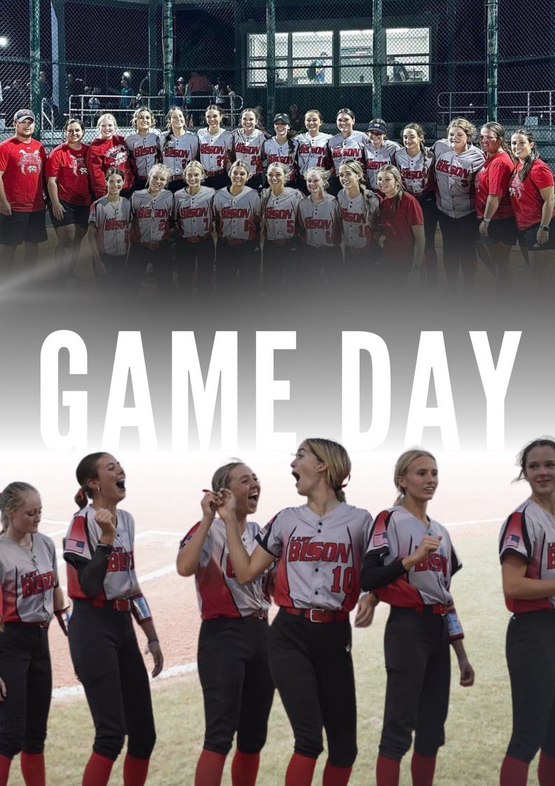 MCBisonSoftball's tweet photo. The wait is finally over—it’s gameday‼️
First game and home game of the season!

🆚Gothenburg

6:30pm - Varsity Only

📻 @TheZone939 

📺 GameChanger app — McCook Varsity Bison

📍 Jaycee Sports Complex https://t.co/wBW1prq3VG