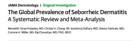 Aller_MD's tweet photo. The Global Prevalence of #Seborrheic #Dermatitis A Systematic Review and Meta-Analysis https://t.co/yxHvFNC9Mr https://t.co/FIJ2YTT2OH