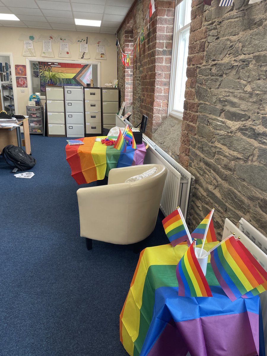 YouthActionNI's tweet photo. Northwest office all set up for our young people and ready for #foylepride this Saturday. @FoylePrideFest https://t.co/FceXtVSSPJ