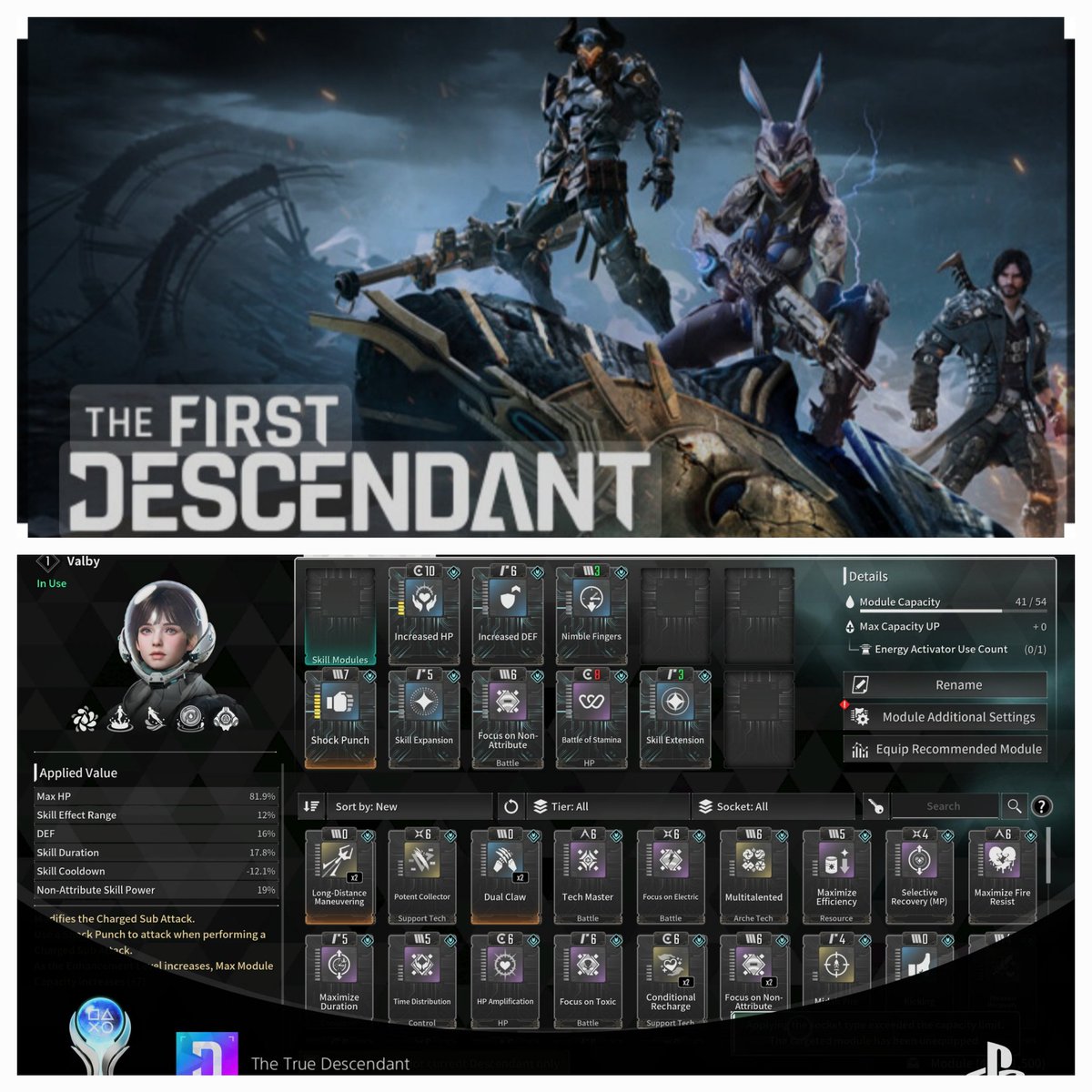 Drcol76's tweet photo. Platinum 402 The First Descendant. Probably the best free game ever after Rocket league of course. Random loot drops to make things too earn trophies was awful though 😕 https://t.co/Go0xw5G6I8