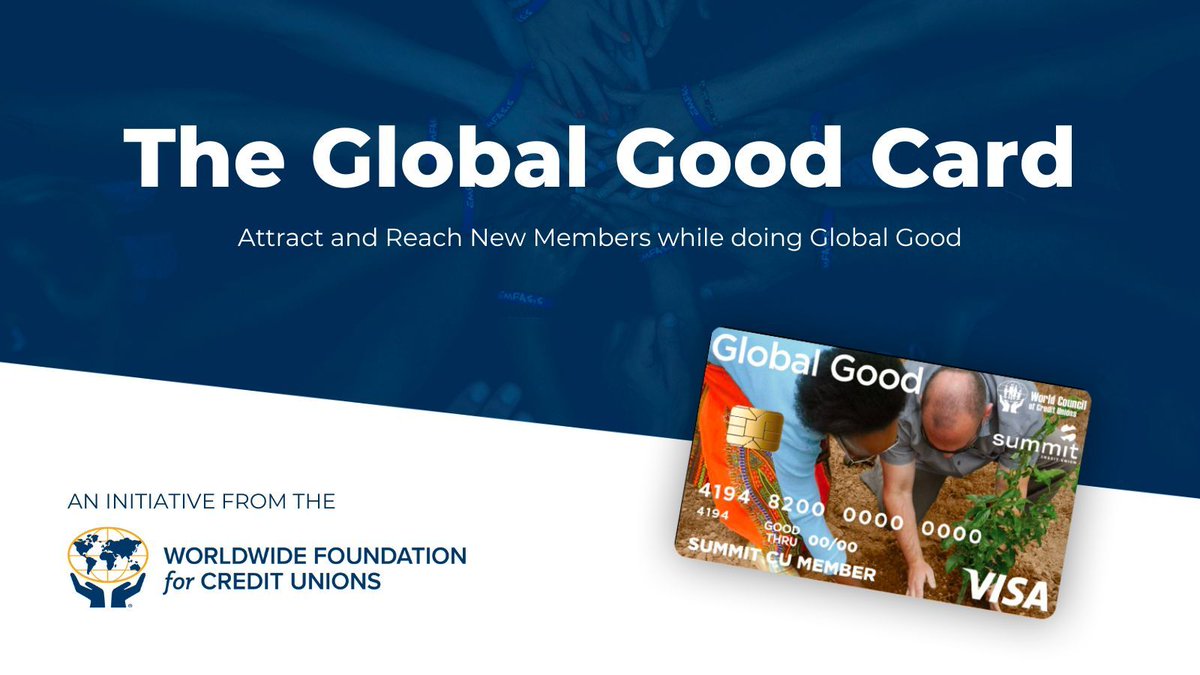 🌐 Grow membership while giving back to the global community—join the Global Good Card program!
Designed for CUs, the Global Good Card program lets members contribute to WFCU's mission with each purchase. 
Learn more: buff.ly/4fz4lW2