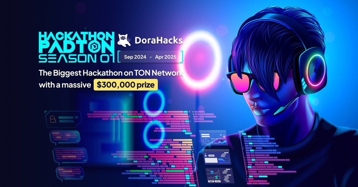 PadTON_launch's tweet photo. 🔥 Breaking News: PadTON Hackathon Season 1 is Now Live on @DoraHacks ! 🔥

🗓️ Registration Opens and Submission Period: September 1, 2024 - November 30, 2024 🔜https://t.co/NPzO69RqdL

The countdown has begun—registration opens in just 9 days! Who will claim the incredible 💲3️⃣0️⃣0️⃣0️⃣0️⃣0️⃣ prize?

🏁This will be a intense race of hundreds of top-tier projects on the @ton_blockchain with 4 tracks:

• DeFi
• NFT
• Infra
• Social Impact and Games

💥 Get ready for an epic Hack-a-TON are about to get explosive!

#ton #tonhackathon #padtonseason1 #dorahacks #launchpad #hackathon #TonEcosytem