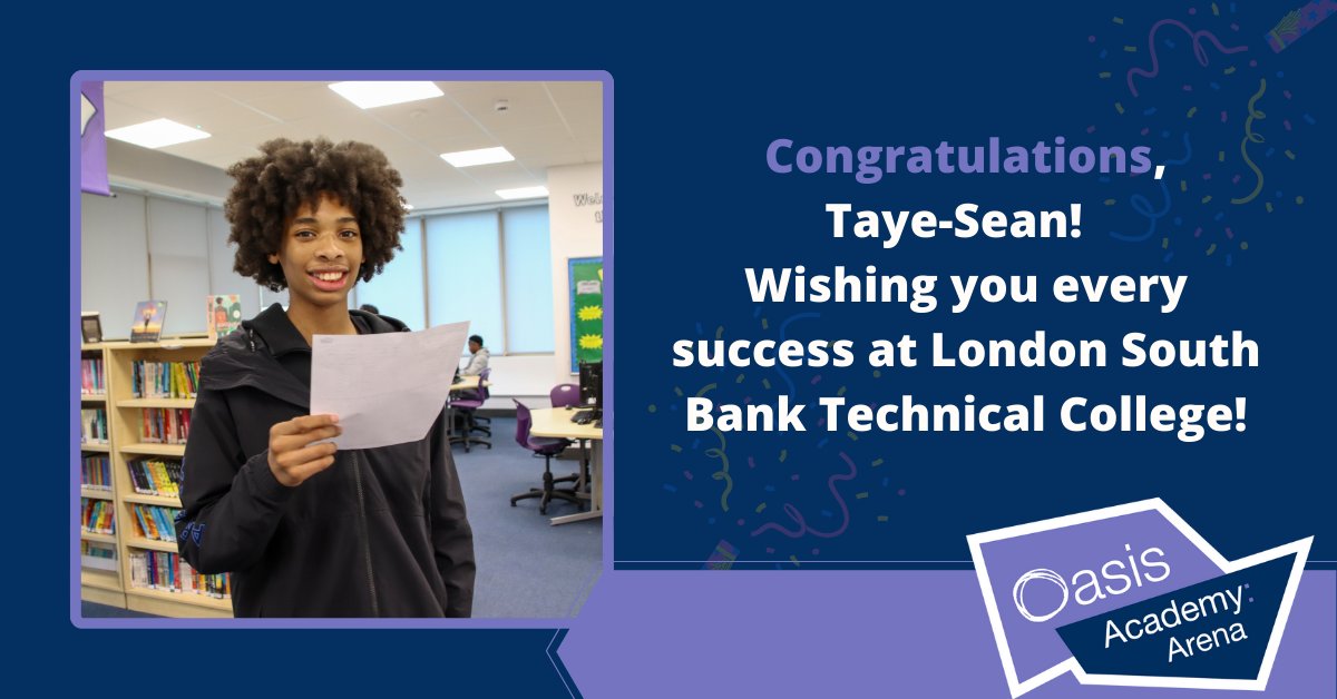 Congratulations to Taye-Sean! 🎉He’s heading to <a href="/SouthBankColl/">South Bank Colleges</a> to study Electrical Installations. 🔌 Wishing him all the best as he sparks a bright future! 🌟 #GCSEResultsDay #OCLResults