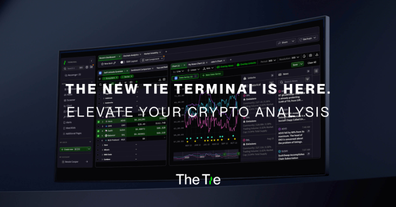 TheTieIO's tweet photo. The New Tie Terminal, delivers a more powerful user experience, combining new features, AI-driven tools, and significantly expanded data coverage. It is the most comprehensive institutional-grade analytics platform for digital assets.