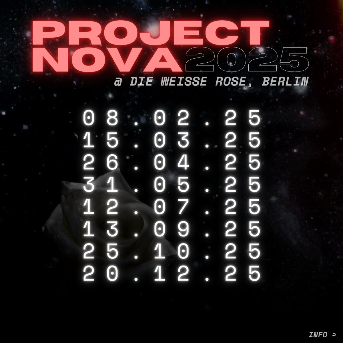 ProjectNovaW's tweet photo. Surprise.

Here are our dates for 2025.

Everybody is welcome. ❤️ https://t.co/N4YoRxsvMw