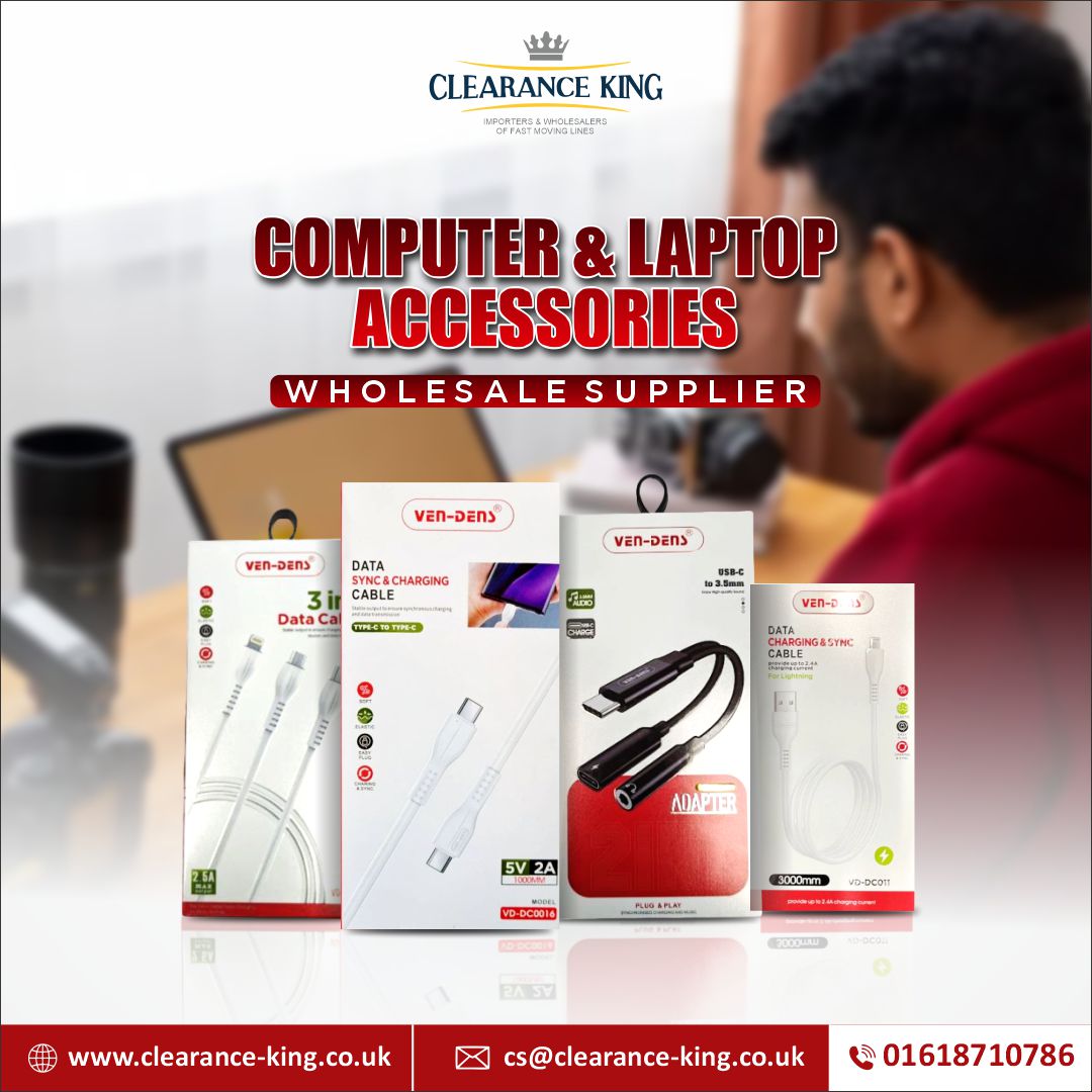 Clearancekinguk's tweet image. Computer and Laptop Accessories Wholesale Supplier

1. Ven-Dens 2in1 USB-C to 3.5mm Adapter
2. Ven-Dens Type-C to Type-C Data Cable 
3. Ven-Dens Lightening Data Charging Cable 

Call at 0161 871 0786
Buy Online clearance-king.co.uk/electrical/com…

#datacable #chargingcable #Adaptor
