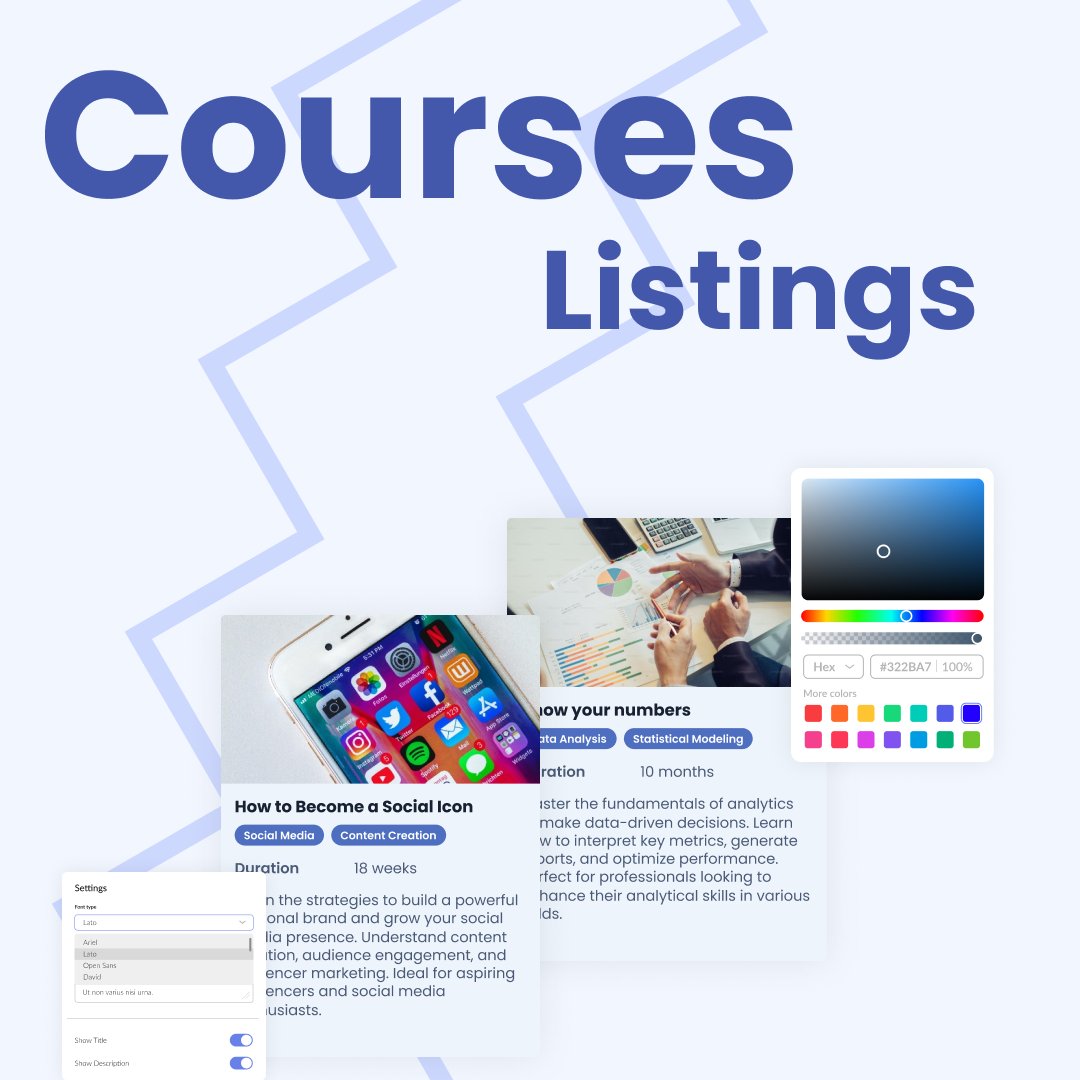CommonNinja's tweet photo. New widget update: Course Listings ๐
Make your courses website look more presentable and aesthetic with our widgetโจ You can customize your Course Listings right now and just copy and paste it to your website!
#courselistings #newwidget #commonninja https://t.co/96IwjtRTRo