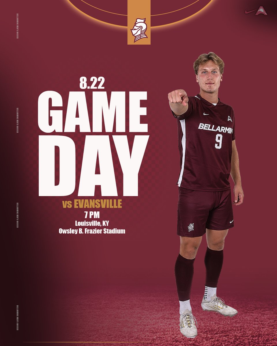 ⚽️ GAME DAY ⚽️

➡️ Season Opener
🆚 Evansville
⌚️ 7 p.m. (ET)
📍 Louisville, KY
🏟️ Owsley B. Frazier Stadium
💻 ESPN+ (espn.com/watch/player/_…)
📈 athletics.bellarmine.edu/sidearmstats/m…

⚔️ #SwordsUpBU ⚔️