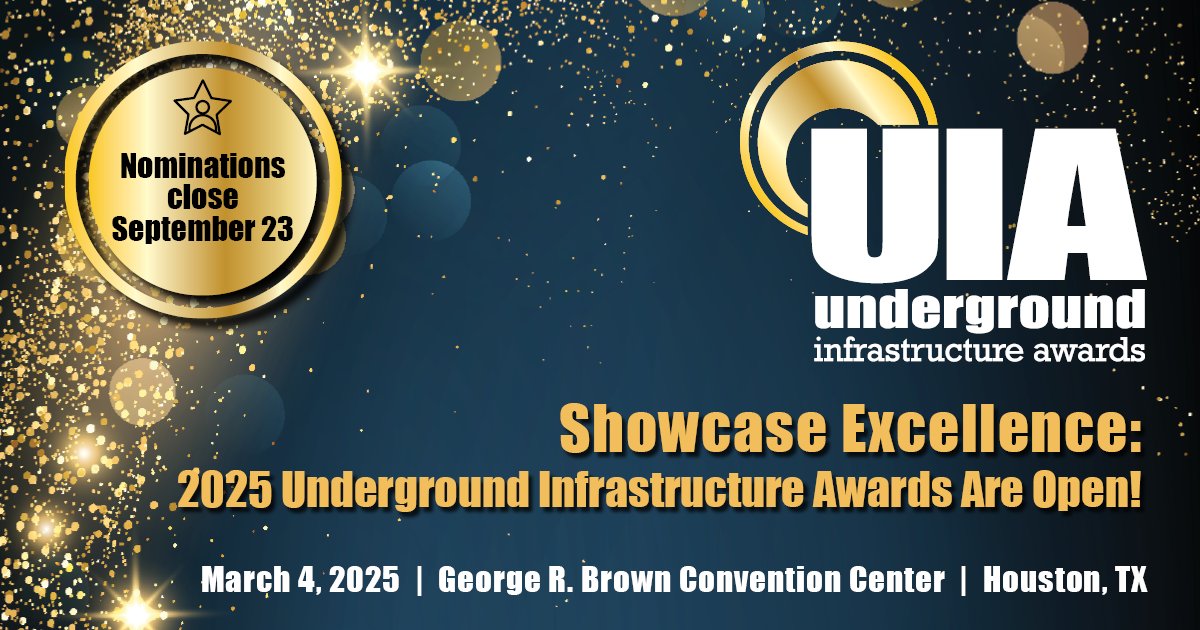 🎉 Nominations for the 2025 Underground Infrastructure Awards are open until September 23! Nominate now to celebrate the exceptional achievements in the underground infrastructure industry ui-conference.com/UIAwards/ #UIC2025