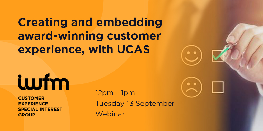 The importance of delivering exceptional customer experiences cannot be overstated. Discover how UCAS has created and embedded IWFM Impact Award-winning #customerexperience at this online event hosted by <a href="/IWFM_CEXP/">IWFM Customer Experience</a> #workplace #facman

ow.ly/n1uA50T3JPU