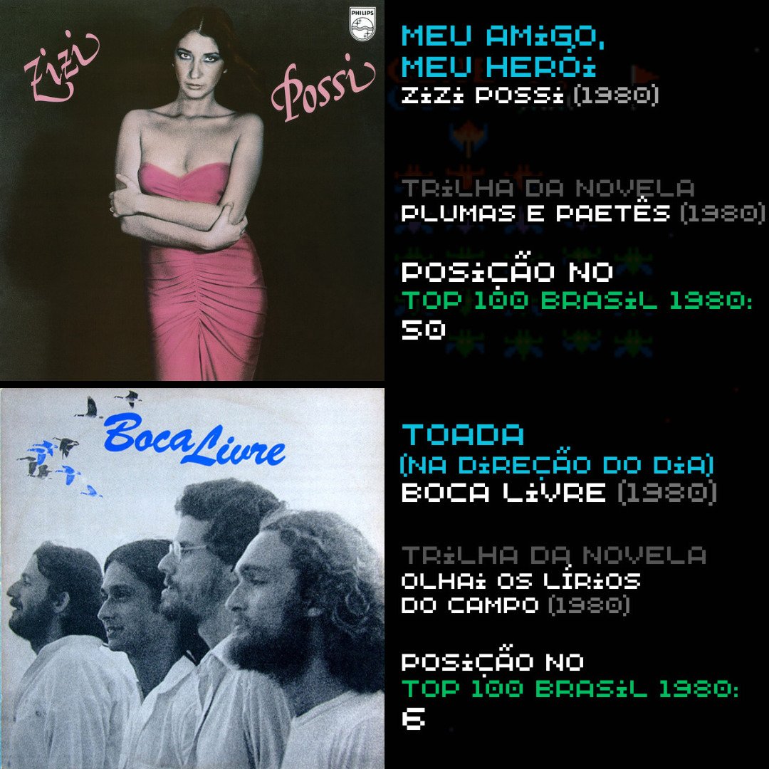 escutak7's tweet photo. 🇧🇷 Sucessos brasileiros de 1980 (5/5) https://t.co/9Zl8ABFW7T