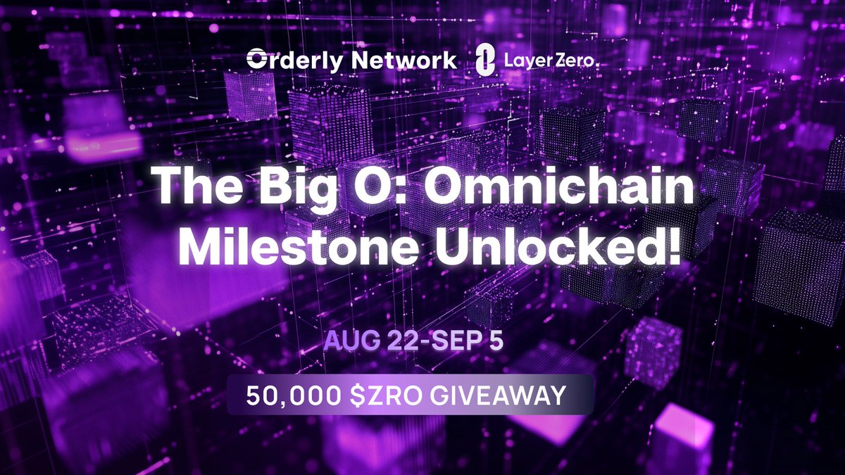 Orderly (@orderlynetwork) on Twitter photo We quietly crossed over 1 million messages with <a href="/LayerZero_Labs/">LayerZero Labs</a> 💜
We also received a grant of $ZRO! We are giving it back to the Orderly and LZ community.
Enter The Big O Campaign and earn yourself a share of 50,000 $ZRO!
Quest 1 (5000 $ZRO): app.galxe.com/quest/orderlyn…
Quest 2 We quietly crossed over 1 million messages with <a href="/LayerZero_Labs/">LayerZero Labs</a> 💜
We also received a grant of $ZRO! We are giving it back to the Orderly and LZ community.
Enter The Big O Campaign and earn yourself a share of 50,000 $ZRO!
Quest 1 (5000 $ZRO): app.galxe.com/quest/orderlyn…
Quest 2