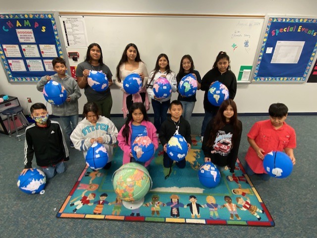 6th graders in Ms. Lewis's classes learned mapping skills and made their own globes.