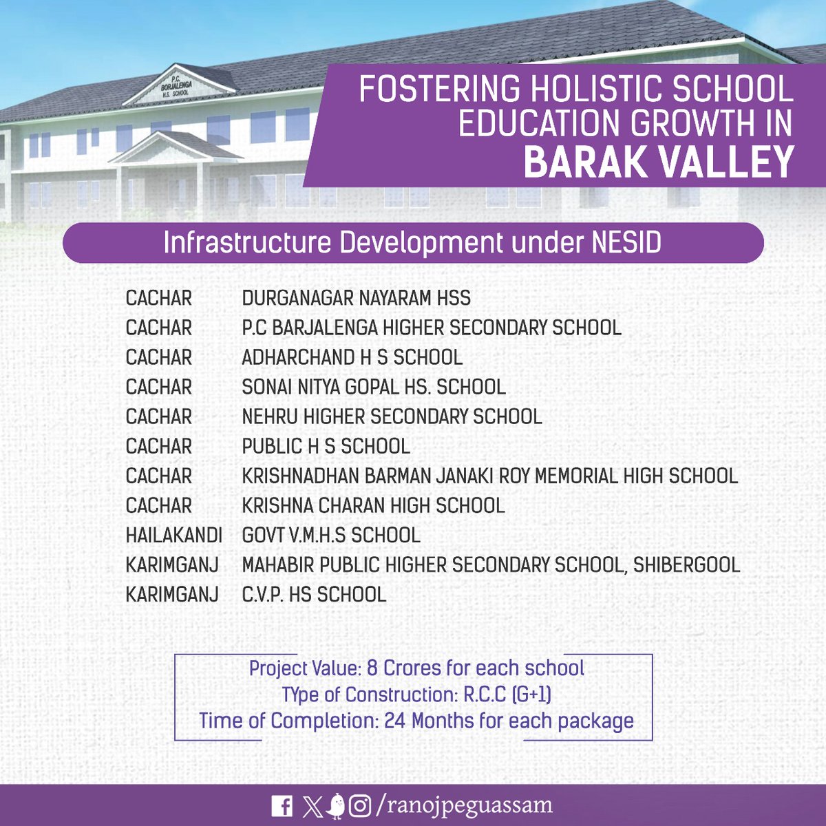 ranojpeguassam's tweet photo. Shaping Barak valley's educational future with modern infrastructure.
@himantabiswa https://t.co/ppeoBnha2w