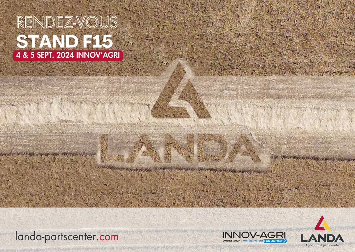 Découvrez les dernières nouveautés Landa au Salon Innov-Agri Ondes 2024 ! Venez rencontrer leur équipe sur le stand F15. Ensemble, cultivons l'avenir de votre exploitation ! 🚜

#InnovAgri2024 #Ondes