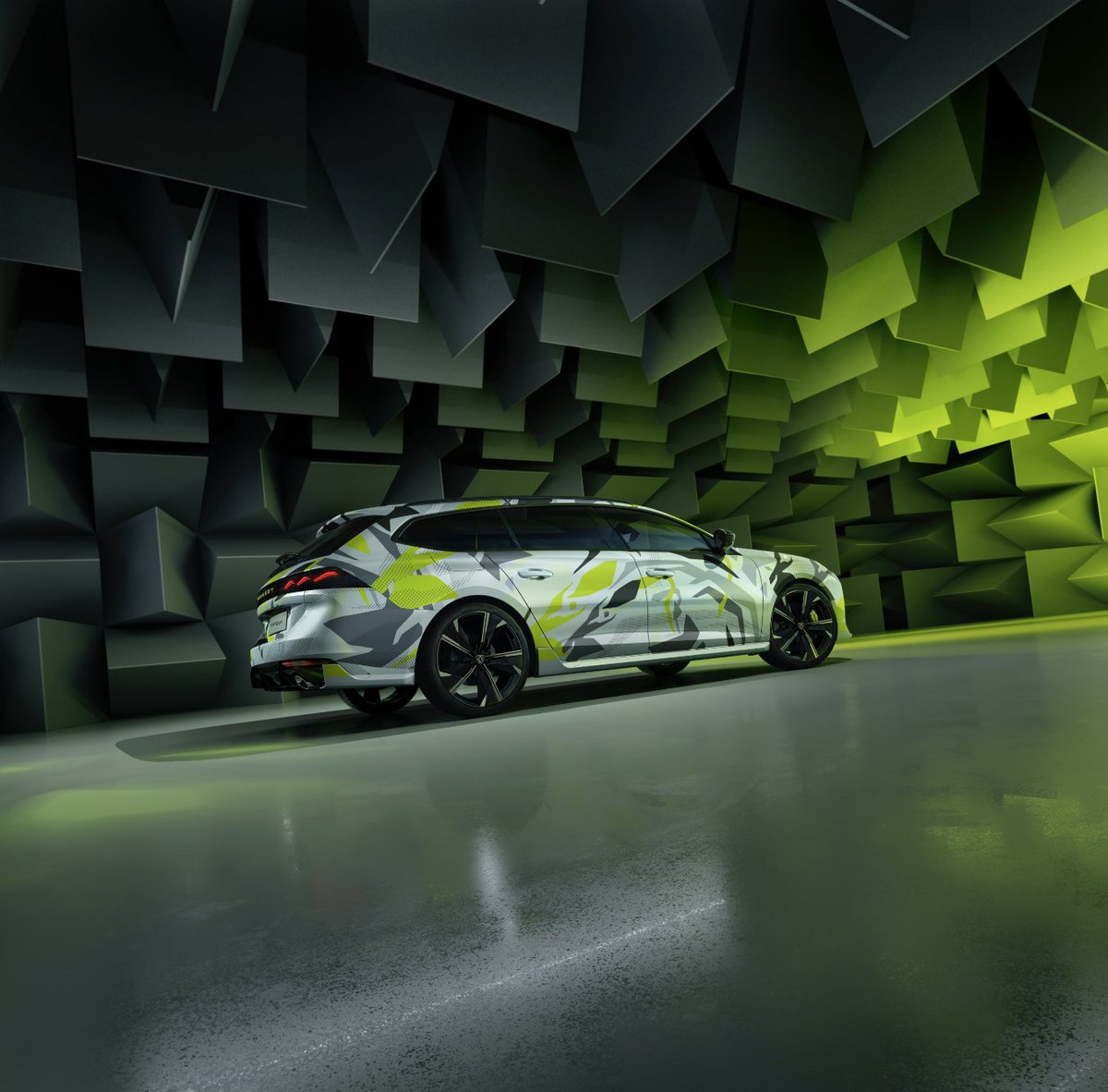 peugeotireland's tweet photo. When the #Peugeot508SWPSE gets the #Peugeot9X8 livery treatment, it looks fast even when standing still! #BornToDrive #PlugInHybrid #Allure #LionsAreComing https://t.co/sWs6SEMJd8