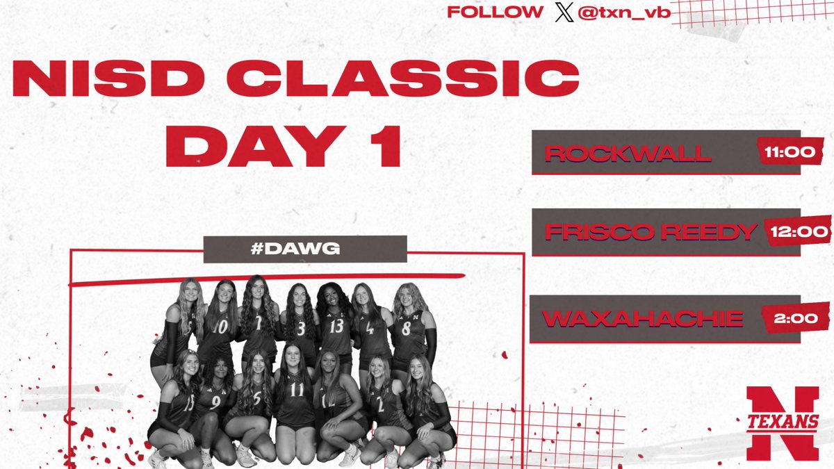 txn_vb's tweet photo. Ready for Day 1 of NISD Classic! #DAWG #PartoftheCrewPartoftheShip https://t.co/VkktynlPZA