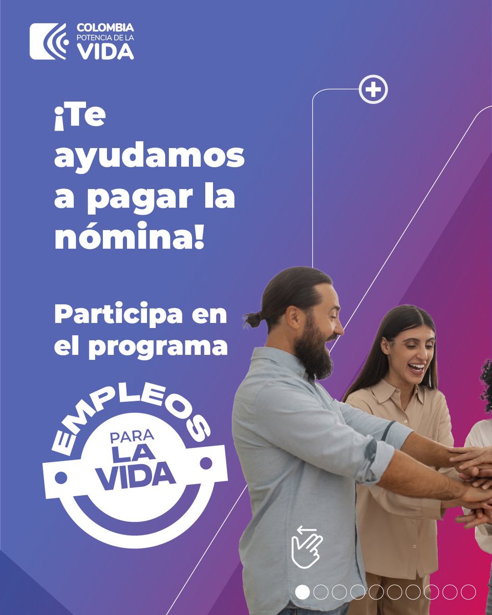 MintrabajoCol's tweet photo. 🚨Atención empresarios/as 🚨

🔜 Desliza para conocer los requisitos para la postulación de #EmpleosParaLaVida. 

Hilo 👇🏽 https://t.co/dCE7dHf0TV
