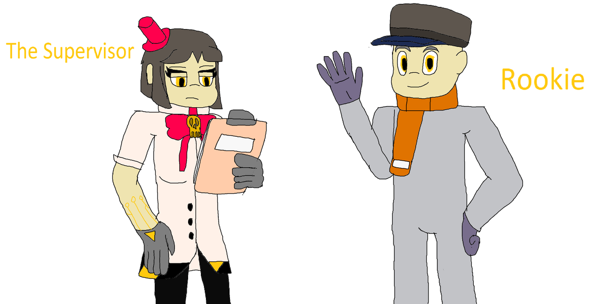 SMRO131's tweet photo. The Supervisor and Rookie as Humans #murderdrones #fanart #murderdronesvirtualtraining #fangame
The Supervisor and Rookie by @MDProjects_dev https://t.co/DFAod0tOe9