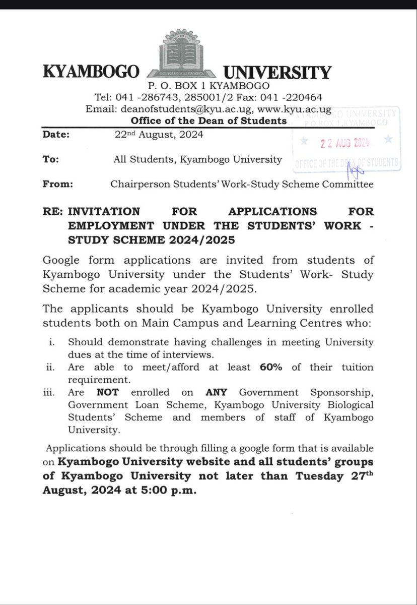 KYAMBOGO UNIVERSITY tweet media