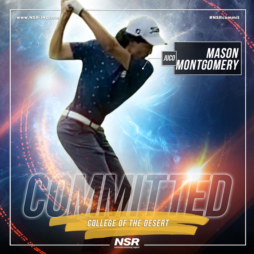 🚨#CommitmentAlert🚨
Congrats to #NSRgolf Mason Montgomery

🎓: JUCO
🌎: Palm Desert, California
🏫: Palm Desert High School
✅: to <a href="/CollegeofDesert/">College of the Desert</a> !👍⛳️
👤: <a href="/DonSilk/">Don Silk</a>
🖥: buff.ly/4717ABM
#NSRcommit
#MasonMontgomeryNSR
