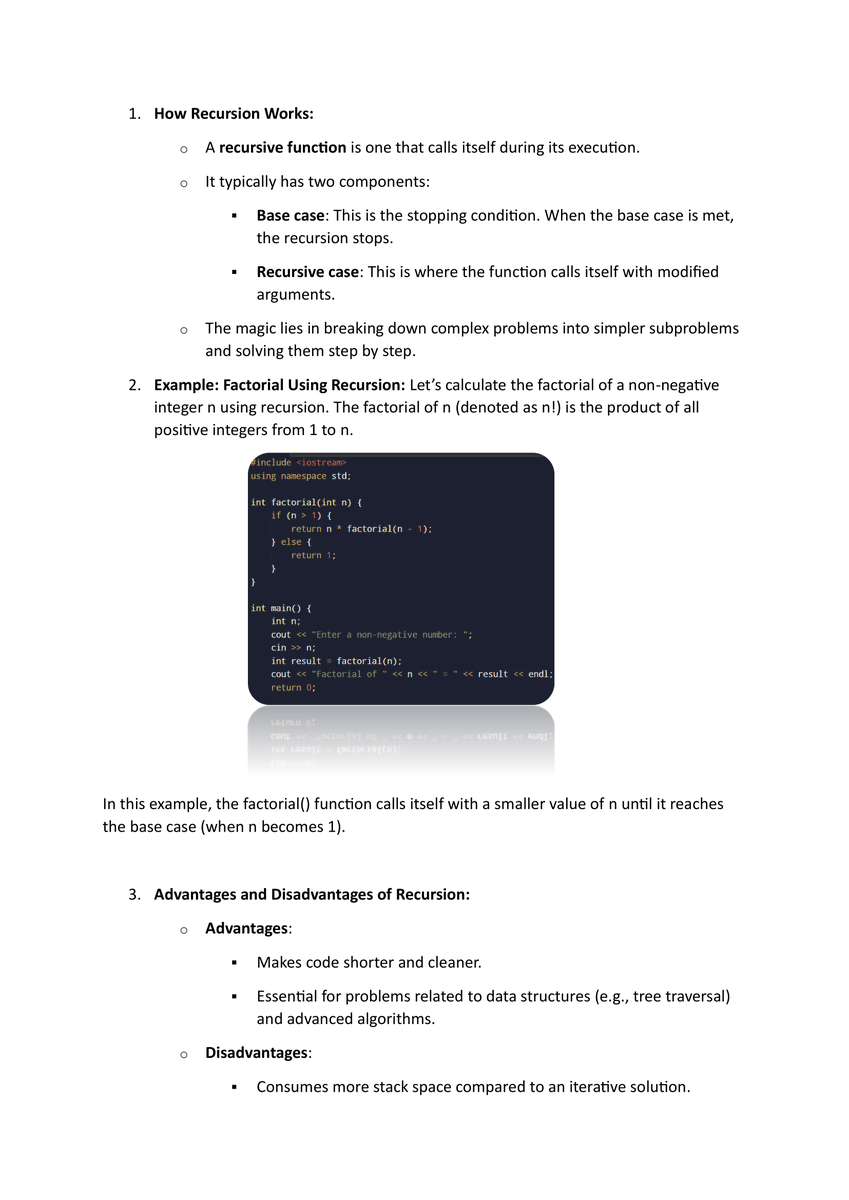 TechHarshal's tweet image. 📚 Day 19 of learning C++ programming language 💻
Today’s learning progress:
- Recursion
- Concepts
- Examples
Today's Notes are Given
#100daysofchalleng #19day #Twitter