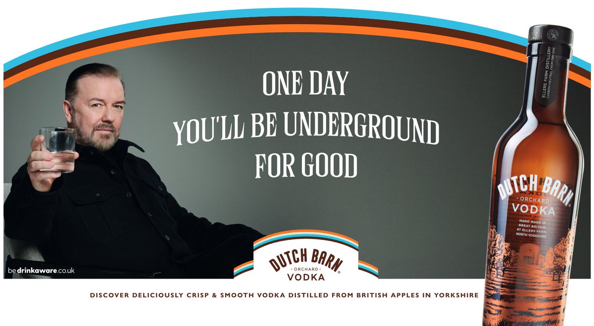 Dutch Barn sold so well that we were able to afford a London Underground Billboard. However, it was not accepted for the following reason- "We think there is a risk that this may be construed as implying that because life is short, one might as well drink, potentially to excess.”