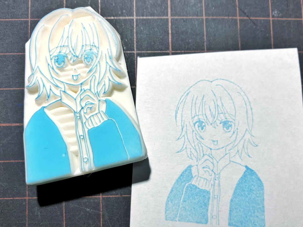 Lin3318's tweet photo. Muさん(@Litonico_Mu )のイラストを彫らせていただきました☆
舌ペロってかわいいですよね https://t.co/Qq2l7hPY77