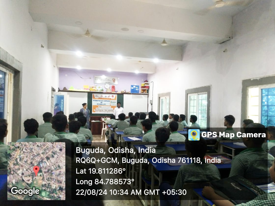 odishasacs's tweet photo. On 22.8.24, the HIV IEC campaign at People’s High School, Buguda, under the Intensified IEC Campaign, educated and empowered students with vital information. Together, we’re building a stronger, informed community! #IndiaFightsHIVAIDS #EndSTI #YouthEmpowerment https://t.co/Hbr9YcZwzp