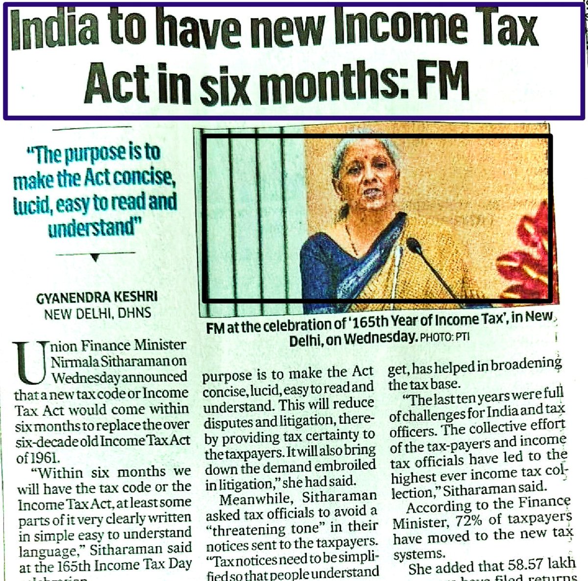 Yuvraj_77's tweet photo. People were already troubled by taxes and now this new tax is going to come 
#taxes #DTC https://t.co/CPZaGt7FR2